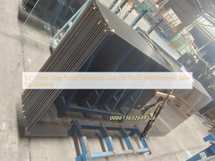 شیشه سکوریت دودی خاکستری 12 میلی‌متری برای درب‌ها، پارتیشن‌های دیواری، روی میز، ساختمان